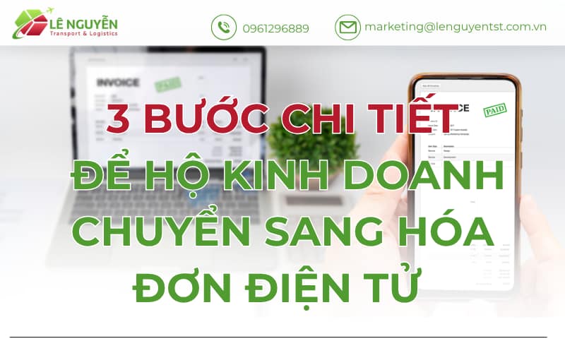 3 bước chi tiết để hộ kinh doanh chuyển sang hóa đơn điện tử