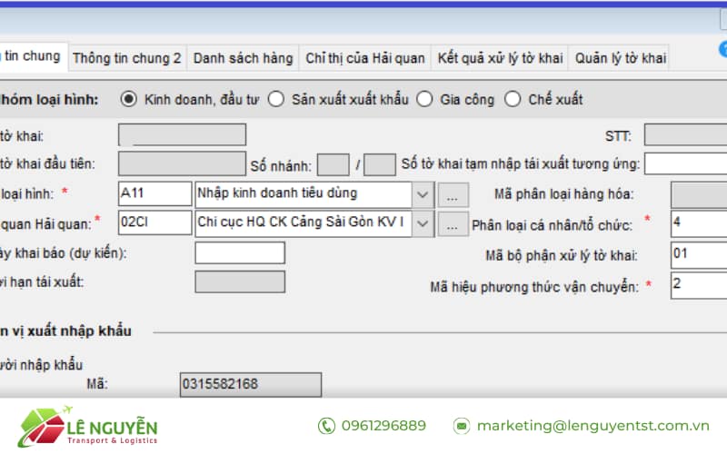 Cập nhật bảng mã loại hình xuất nhập khẩu năm 2025