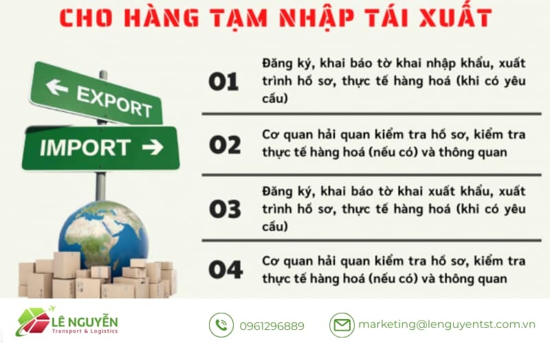 Hồ sơ và quy trình 4 bước tạm nhập – tái xuất
